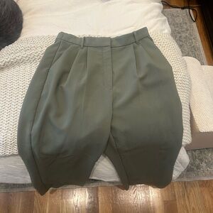 Abercrombie & Fitch Green High-Waisted Trousers